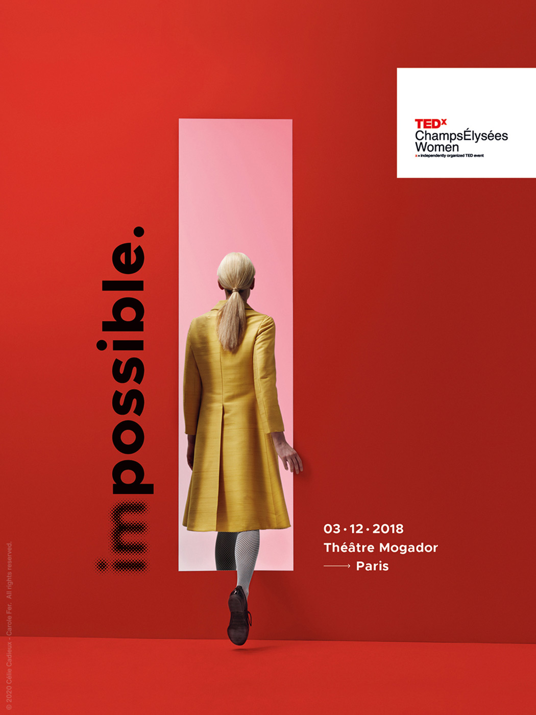 TEDxCEW Impossible Key Art created by Célie Cadieux in collaboration with Carole Fer