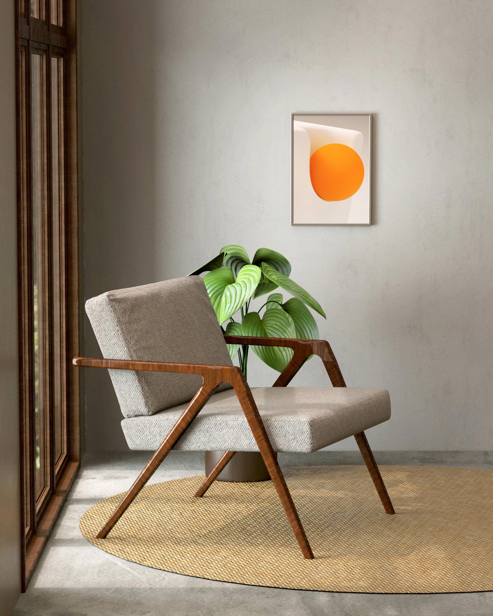 Célie Cadieux Going Somewhere print in a living room