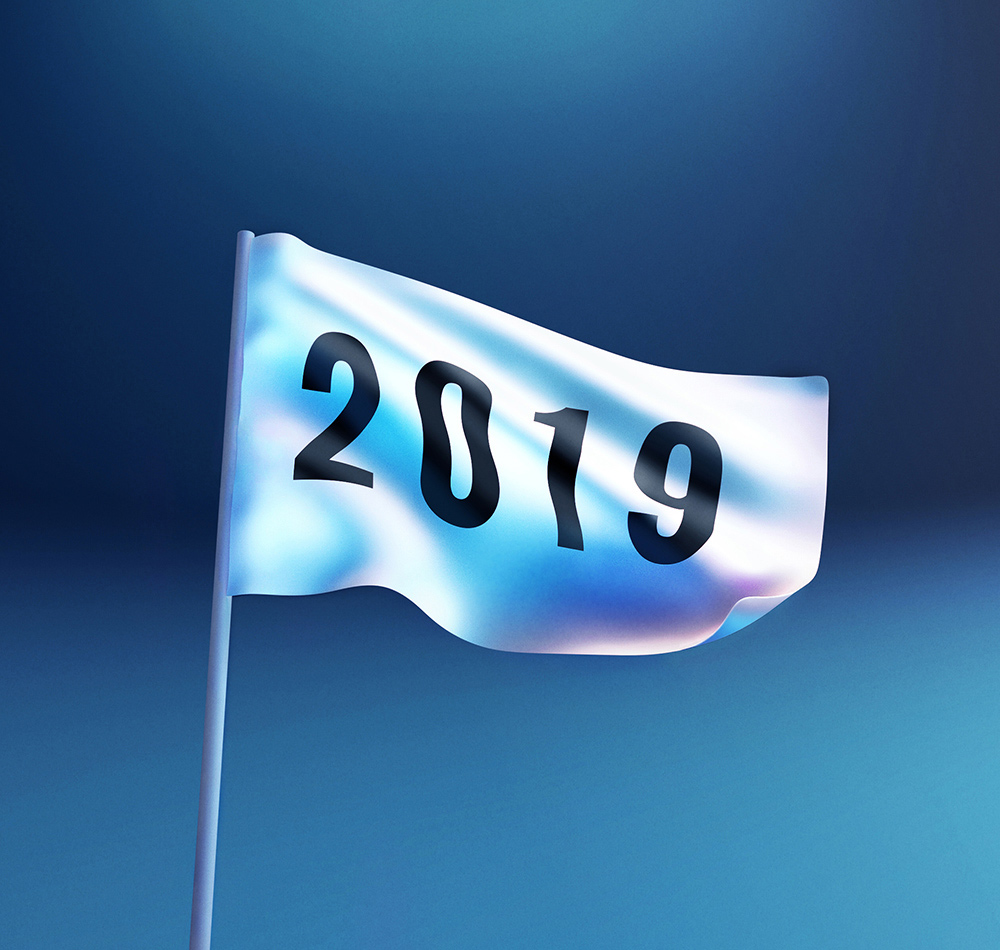 Célie Cadieux Happy New Year 2019 3D digital painting illustration