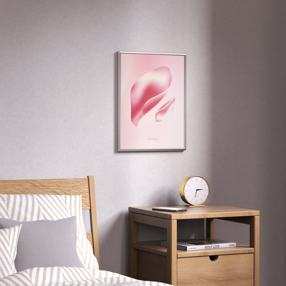 Lovely, digital painting created by Célie Cadieux hanged in a bedroom as decoration