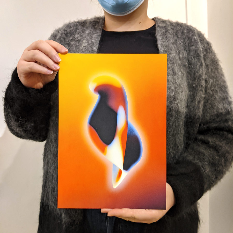 Overflow, digital painting created by Célie Cadieux in situ