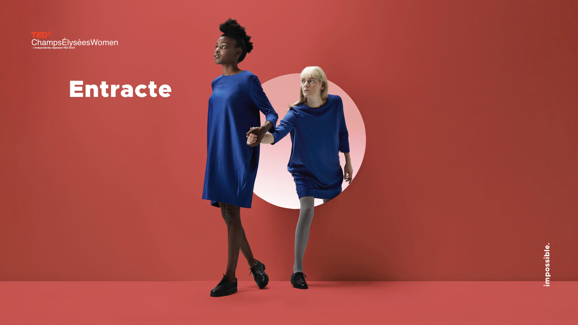 TEDxCEW Impossible keynote intermission slide created by Célie Cadieux