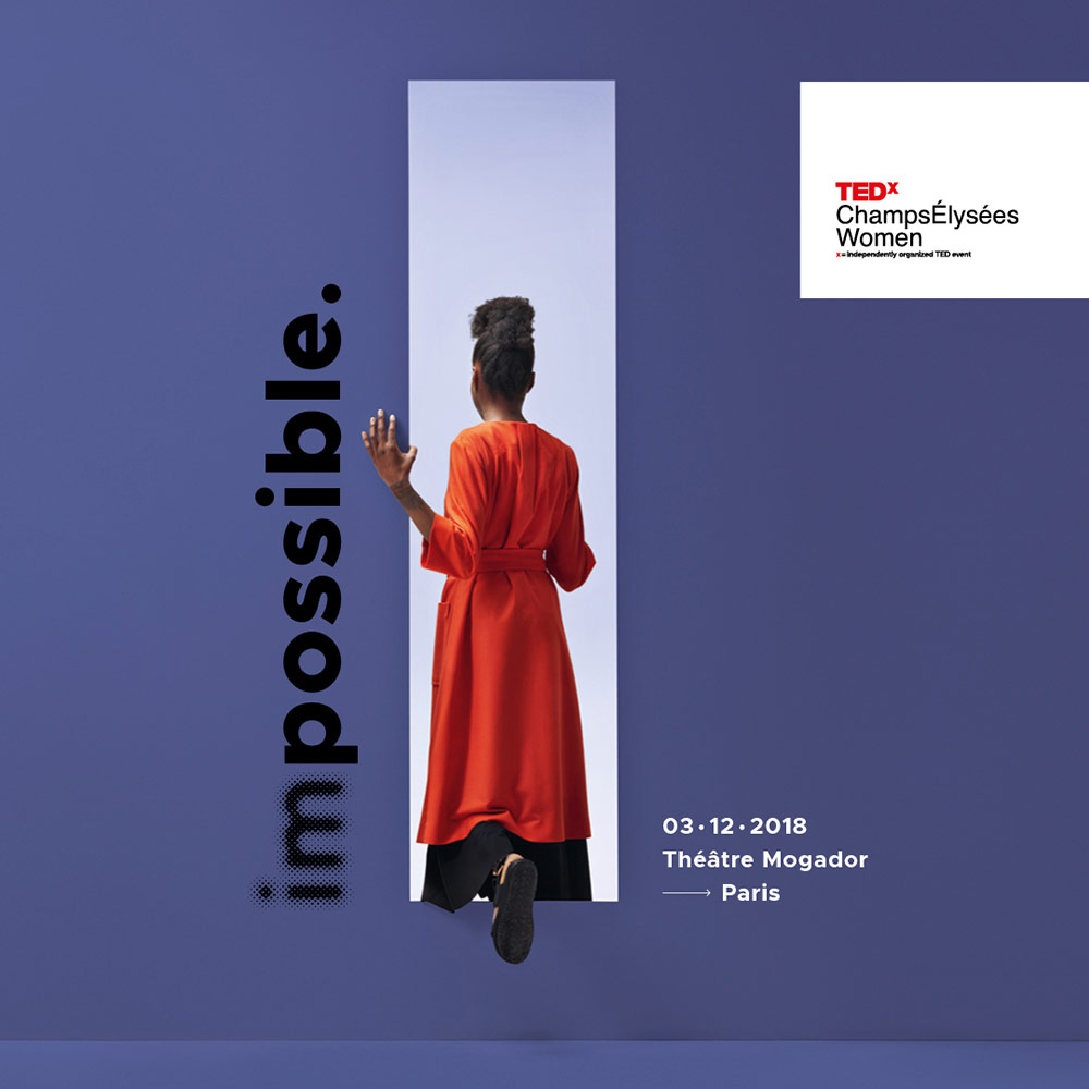 TEDxCEW Impossible key art created by Célie Cadieux in collaboration with Carole Fer