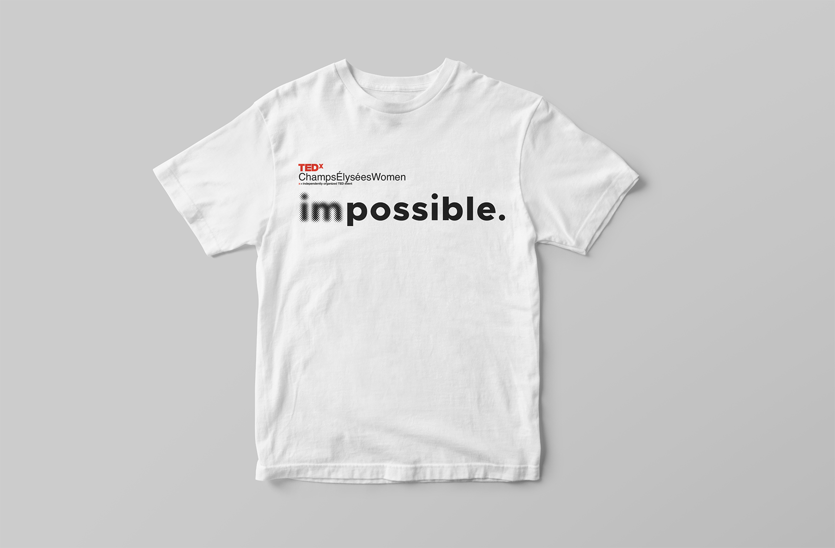 TEDxCEW Impossible shirt mock-up by Célie Cadieux