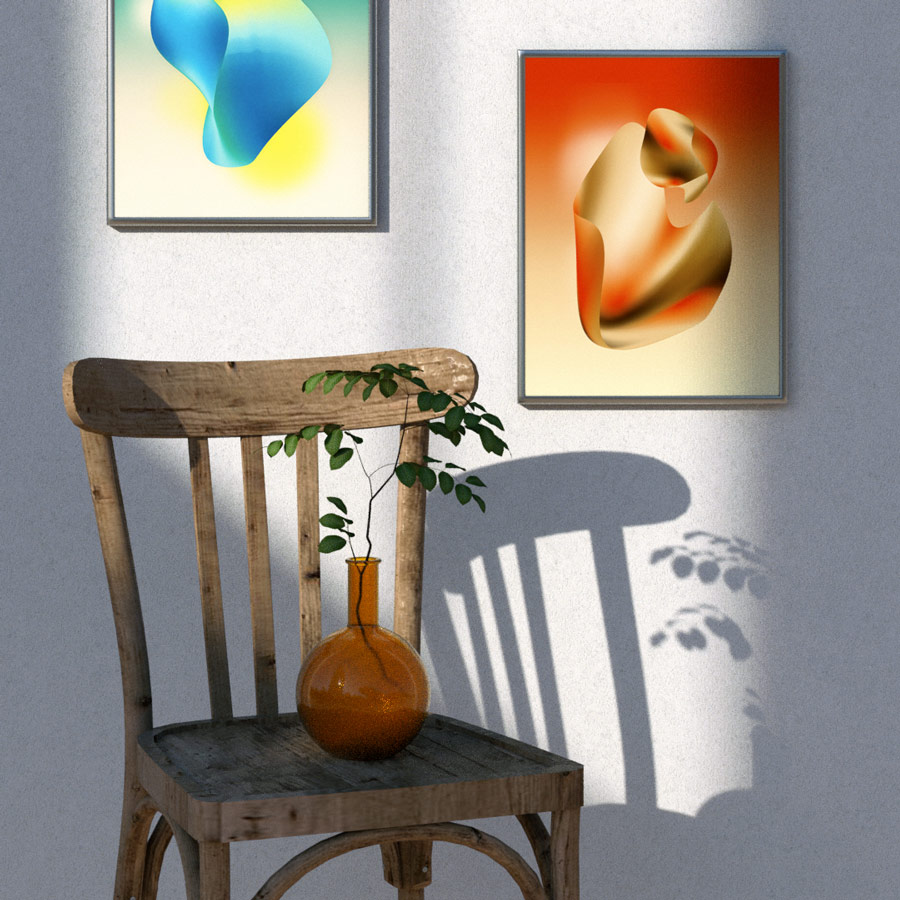 Warm Wind, digital painting created by Célie Cadieux in situ