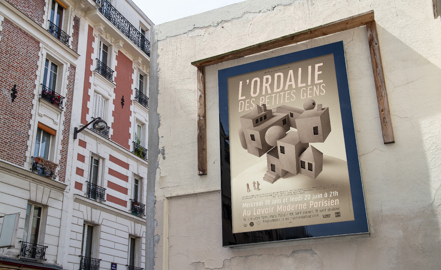 Affiche de théâtre L'Ordalie des petites gens par Célie Cadieux